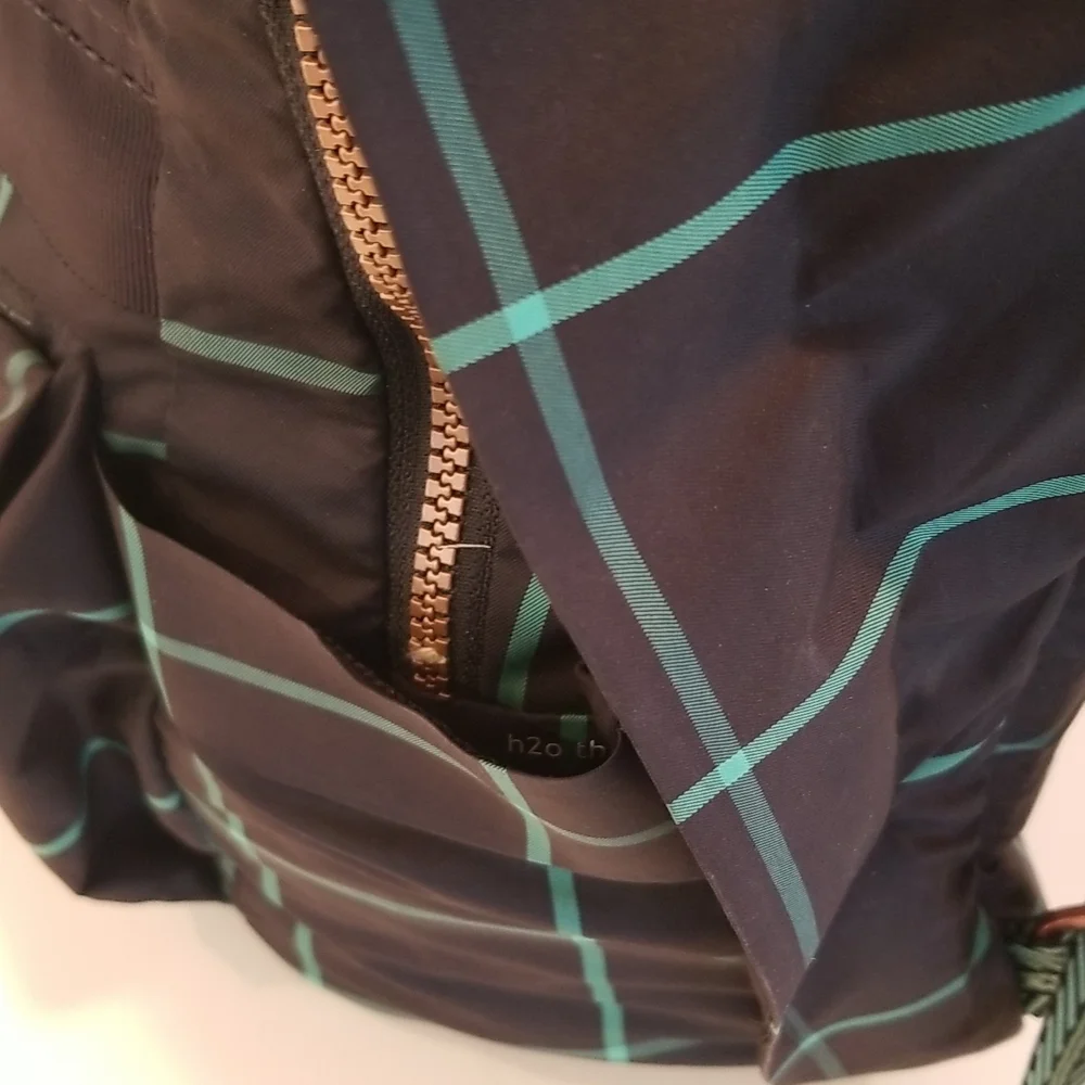 Lululemon Pack To Reality Backpack in Pacific Check Deep Coal Menthol/De…